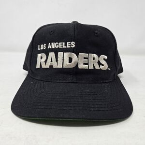 Vintage AJD Los Angeles Raiders Snapback Hat Cap Used Pre-washed Clean Excellent